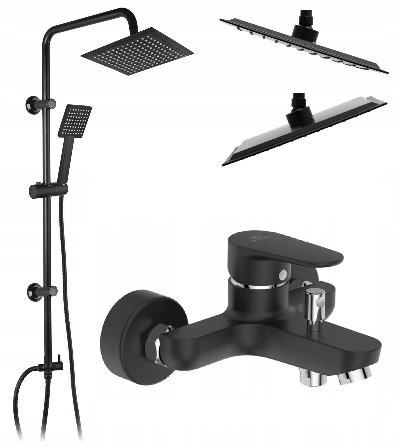 Sprchový set Loge Denis vystavený + vaňová jednopáková batéria Ideal Standard Cerafine čierna